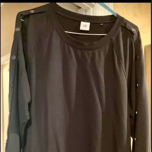 Cabi Snap Sleeve Sweatshirt.